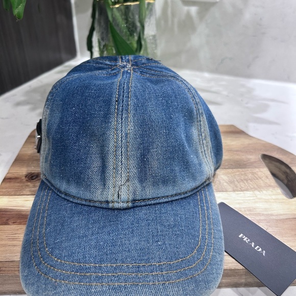 Prada Blue Denim Cap NWT - Picture 4 of 5